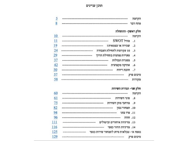 המדריך השלם-תוכן עניינים א